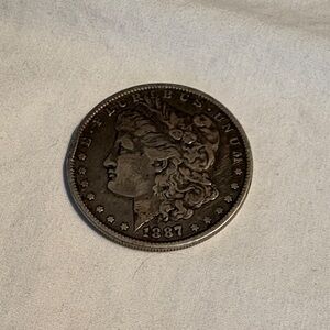 1887 Morgan Silver Dollar Coin